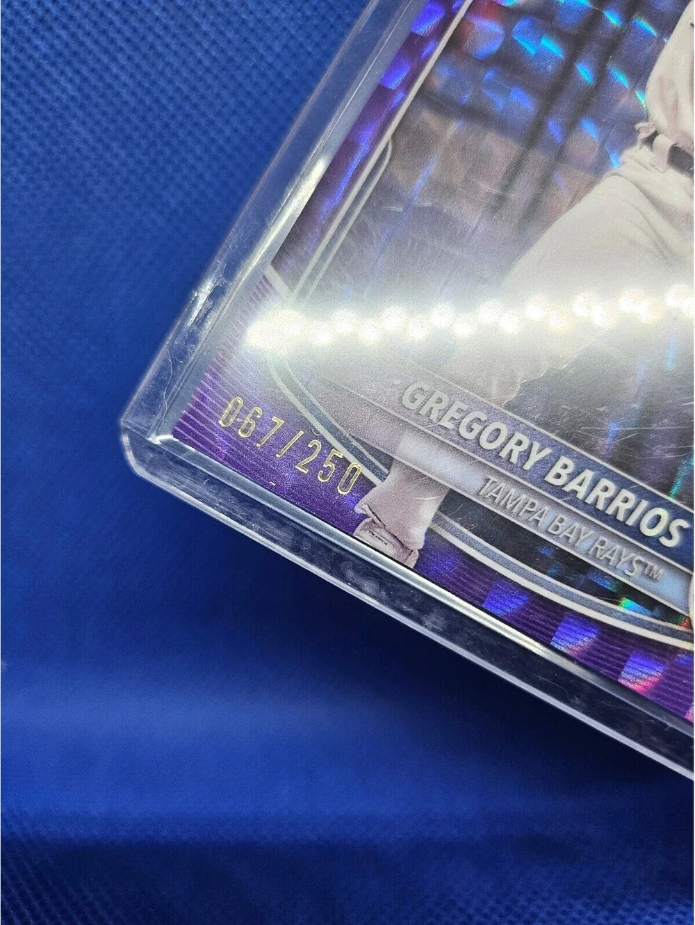 Gregory Barrios [Purple Geometric] #BCP-7 - 2025 Bowman Chrome Prospects No./250